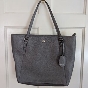 Coach Charcoal Leather Tote